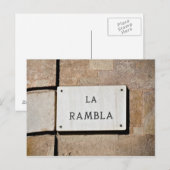 Carte postale La Rambla Barcelona Espagne (Devant / Derrière)