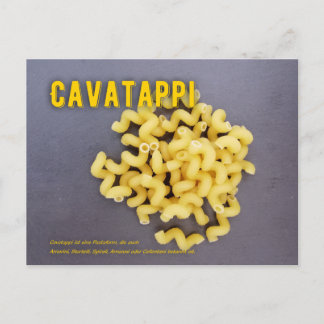 Carte Postale La recette du restaurant italien Cavatappi