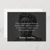 Carte Postale La réflexion matinale de Marcus Aurelius (Devant / Derrière)