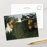 Carte Postale La refonte du lion | Henri Rousseau<br><div class="desc">La refonte du lion (1907) par l'artiste post-impressionniste français Henri Rousseau. Le tableau original est une huile sur toile, qui représente un lion nourricier dans un décor de jungle. Rousseau a tiré ses nombreuses scènes de jungle de la lecture de livres de voyage et de la visite du jardin botanique...</div>
