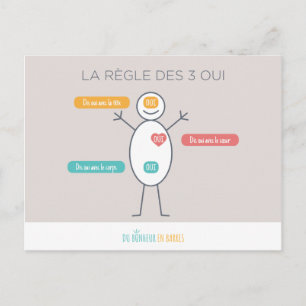 Carte Postale La règle des 3 oui