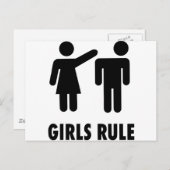 Carte Postale La règle des filles (Devant / Derrière)