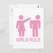 Carte Postale La règle des filles (Devant / Derrière)