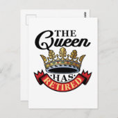 Carte Postale La Reine A Retraité Les Femmes (Devant / Derrière)