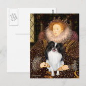Carte Postale La Reine - Chin Japonais 3 (Devant / Derrière)