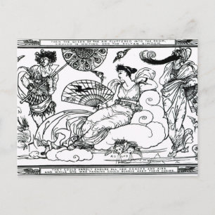 Carte Postale "La reine de l'air s'est précipitée dans la pièce