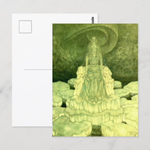 Carte Postale La Reine des neiges par Edmund Dulac illustrations