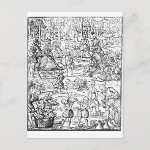 Carte Postale La reine Elizabeth I à un pique-nique de chasse