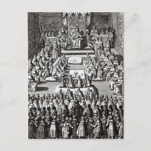 Carte Postale La Reine Elizabeth I et Parlement (Devant)