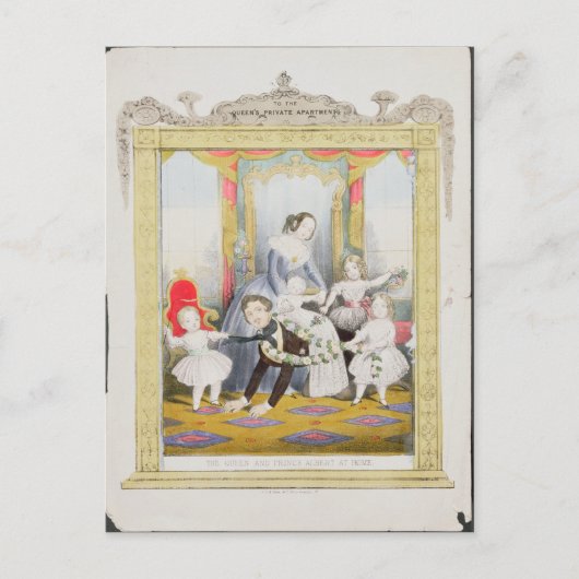 Carte Postale La reine et le Prince Albert à la maison (Devant)
