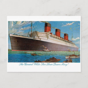 Carte Postale La reine Mary de Cunard White Star Line