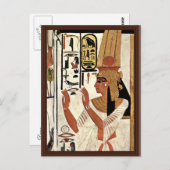 Carte Postale La Reine Nefertari Dans Le Stand De Prière Par Mal (Devant / Derrière)