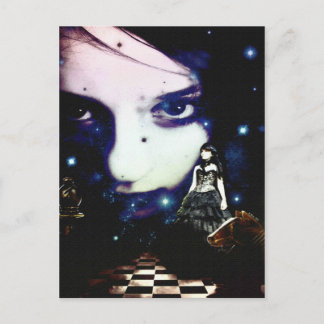 Carte Postale La Reine noire des échecs !