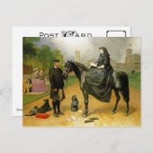 Carte Postale La reine Victoria à cheval en amazone & John Brown (Devant / Derrière)
