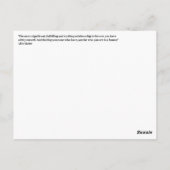 Carte Postale La relation la plus importante, la citation élégan (Dos)