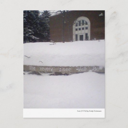 Carte Postale "La remise en état seule fera..." —Emily Dickinson (Devant)