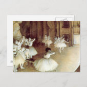 Carte Postale La répétition de Degas sur scène (Devant / Derrière)