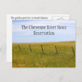 Carte Postale La Réservation Sioux de Cheyenne River (Devant / Derrière)