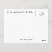 Carte Postale La Réservation Sioux de Cheyenne River (Dos)