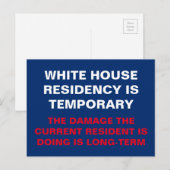 Carte Postale La résidence de la Maison Blanche est une résistan (Devant / Derrière)