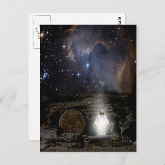 CARTE POSTALE LA RÉSURRECTION DE L'ÉTERNEL. (Devant / Derrière)