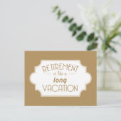 Carte Postale La retraite a lieu comme de longues vacances (Debout devant)