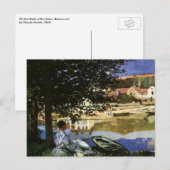 Carte Postale La rive de la Seine, Bennecourt par Claude Monet (Devant / Derrière)