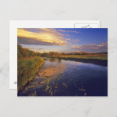 Carte Postale La rivière Big Hole à dernier feu près de Jackson (Devant / Derrière)