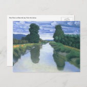 Carte Postale La rivière de Berville par Felix Vallotton, Fine A (Devant / Derrière)