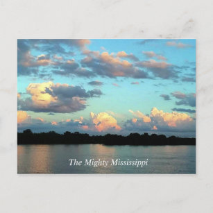 Carte Postale La rivière Mississippi avec le lever du soleil