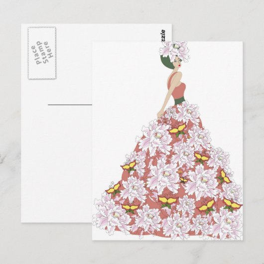 Carte Postale La robe de fleurs (Devant / Derrière)