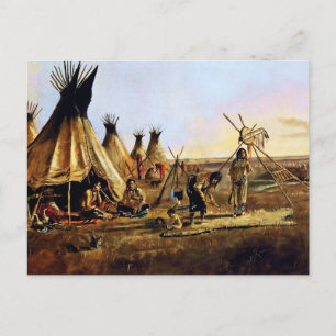 Carte Postale « La Robe de soie » par Charles M Russell