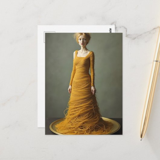 Carte Postale La robe de spaghetti (Devant/Arrière en situation)