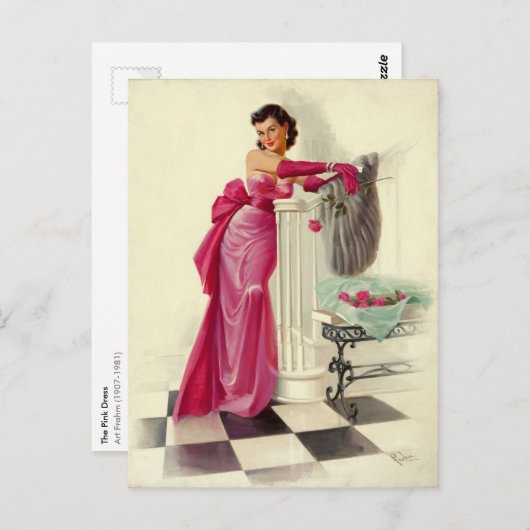 Carte Postale La robe rose (Devant / Derrière)