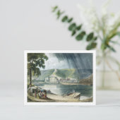 Carte Postale La Roche, de 'Vues sur la Seine', gravée par T (Debout devant)