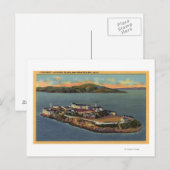 Carte Postale "La roche," vue d'île d'Alcatraz (Devant / Derrière)