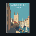Carte Postale "La Rochelle, France : Art Vintage voyage<br><div class="desc">Entrez dans le charme maritime de La Rochelle, France, avec cette carte postale vintage qui présente son port historique, ses tours médiévales emblématiques et son front de mer animé. Connue pour sa riche histoire, sa vieille ville pittoresque et son charme balnéaire, La Rochelle est un joyau caché le long de...</div>