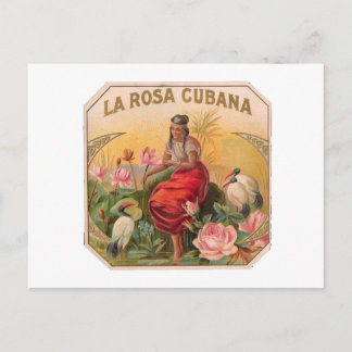 Carte Postale La Rosa Cubana Diseño Vintage Cuba