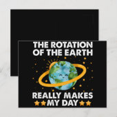 Carte Postale La Rotation De La Terre Fait Vraiment Mon Jour (Devant / Derrière)