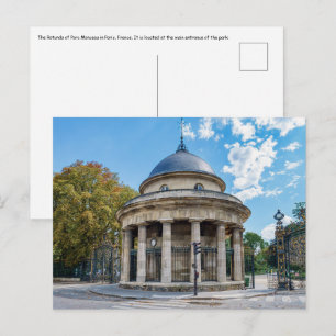 Carte Postale La Rotonde du Parc Monceau à Paris, France