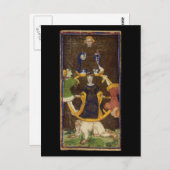 Carte Postale La roue de Fortune Tarot Card (Devant / Derrière)