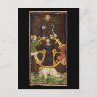 Carte Postale La roue de Fortune Tarot Card