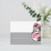 Carte Postale La Route A Été Long Basket Rose Merci (Debout devant)