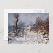 Carte Postale La route à Giverny, hiver, 1885 (Devant / Derrière)