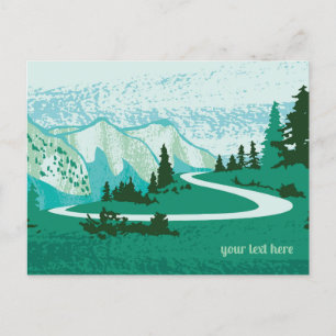 Carte Postale La route dans les montagnes.