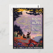 Carte Postale La route des Alpes (Devant / Derrière)
