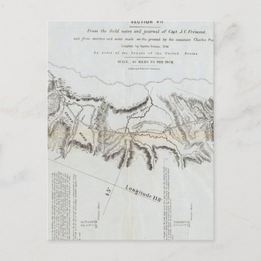Carte Postale La route du Missouri à l'Oregon (Devant)