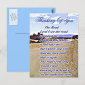 Carte Postale La Route, Pensez à vous_ (Devant / Derrière)