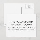 Carte Postale La route vers le haut (Devant / Derrière)