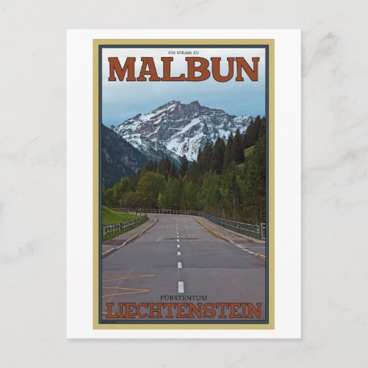Carte Postale La route vers Malbun (Devant)